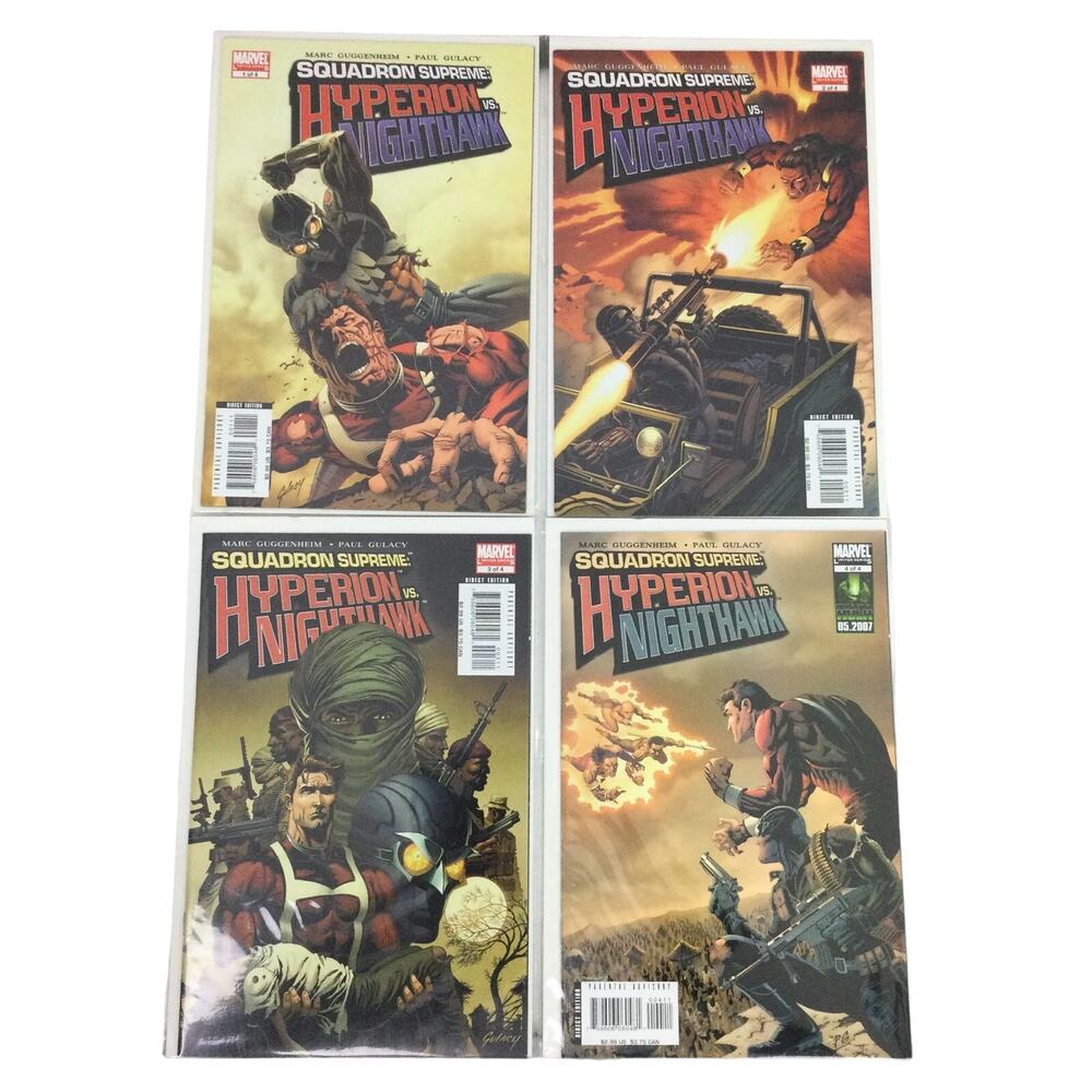 Marvel Squadron Supreme Hyperion Vs Nighthawk Four Comic Bundle 1-4